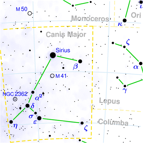 Image:Canis major constellation map.png