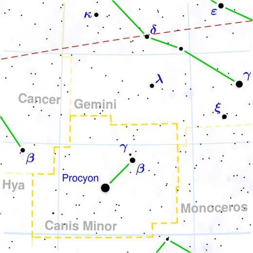 Image:Canis minor constellation map.png