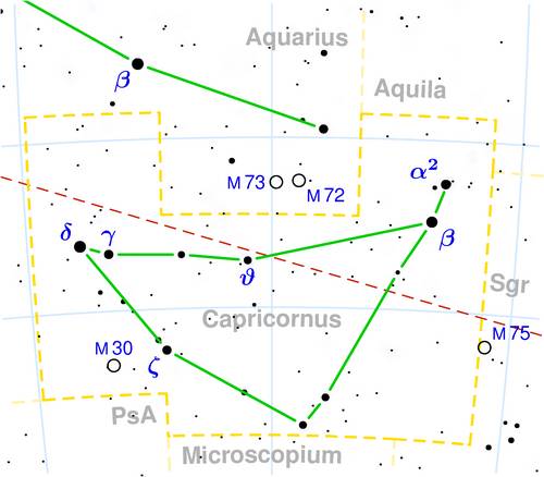 Stjernebilledet Stenbukken (Capricornus).